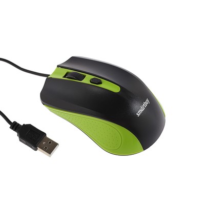 Мышь Smartbuy ONE 352, проводная, оптическая, 1600 dpi, USB, зелёно-чёрная