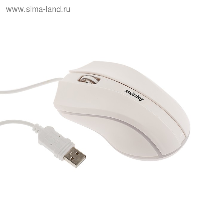 Мышь Smartbuy ONE 338, проводная, оптическая, подсветка, 1000 dpi, USB, белая - Фото 1