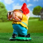 Садовая фигура "Гном с сундуком" 26х13см - Фото 3