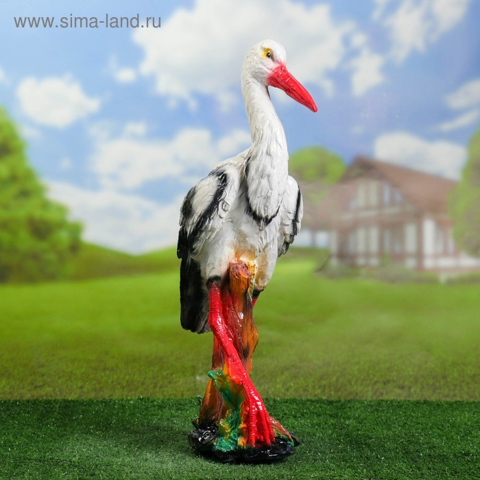 Садовая фигура "Аист" средний 45х35см - Фото 1