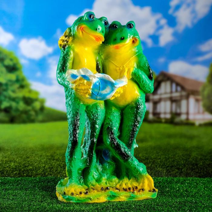 Садовая фигура "Лягушки попрошайки" 50х26см - Фото 1