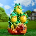 Садовая фигура "Лягушки на камне" 31х22см - Фото 1