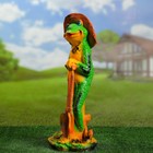 Садовая фигура "Лягушка с лопатой" 48х25см - Фото 5