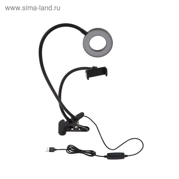 УЦЕНКА Светильник светодиодный на штативе СК-001, 5 Вт, 12 ламп /10 режимов - Фото 1