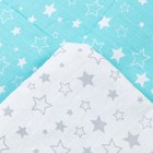 Комплект в кроватку (одеяло, подушка), цвет серый/бирюзовый - Фото 2