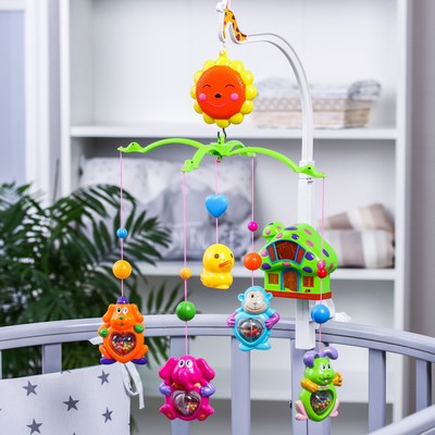 УЦЕНКА Мобиль музыкальный на кроватку «Пряничный Домик №2», заводной, МИКС