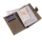 Обложка для автодокументов и паспорта, отдел для купюр, цвет коричневый - Фото 2
