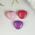 Бусины для творчества "Сердце", 10 мм, 30 грамм, светло-розовые, розовые, фиолетовые - фото 24376630