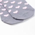 Носки укороченные "Сердечки" р. 36-39 (23-25 см), серый - Фото 3