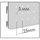 Панель для стеллажа, 35×101 см, перфорированная, шаг 2,5 см, цвет белый 4333312 - фото 1020816