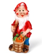 Садовая фигура из гипса «Гном с корзиной овощей», 70×30×34 см - Фото 5