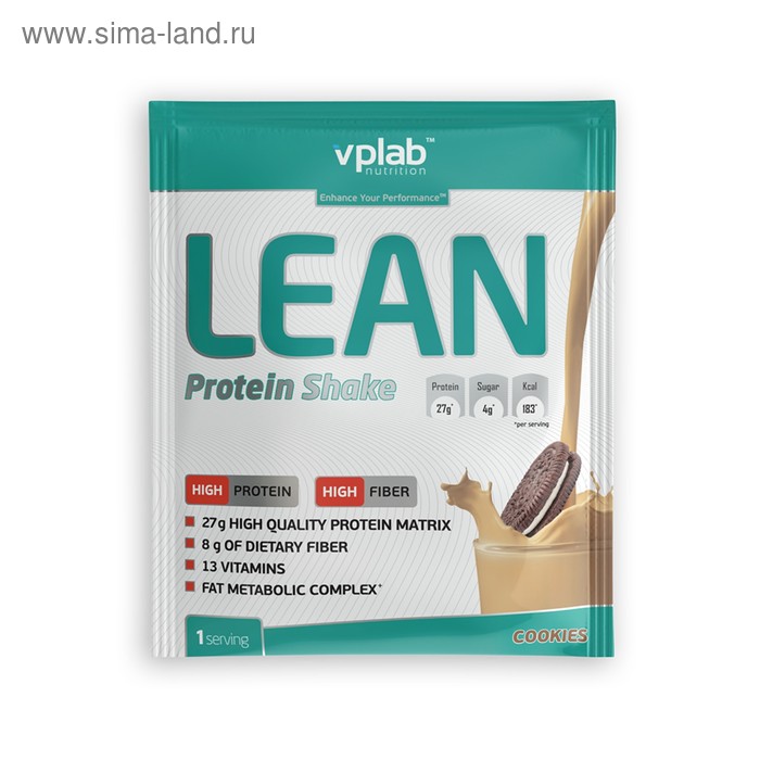 Протеин VPLAB Lean Protein Shake / 50 g / печенье крем - Фото 1