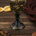 Интерьерный сувенир ваза "Чёрная с золотом" h -14 см, d-6 см - Фото 4