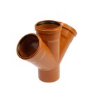 Крестовина канализационная FLEXTRON, d=110 мм, 45°, наружная - Фото 1