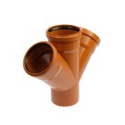 Крестовина канализационная FLEXTRON, d=110 мм, 45°, наружная - Фото 2