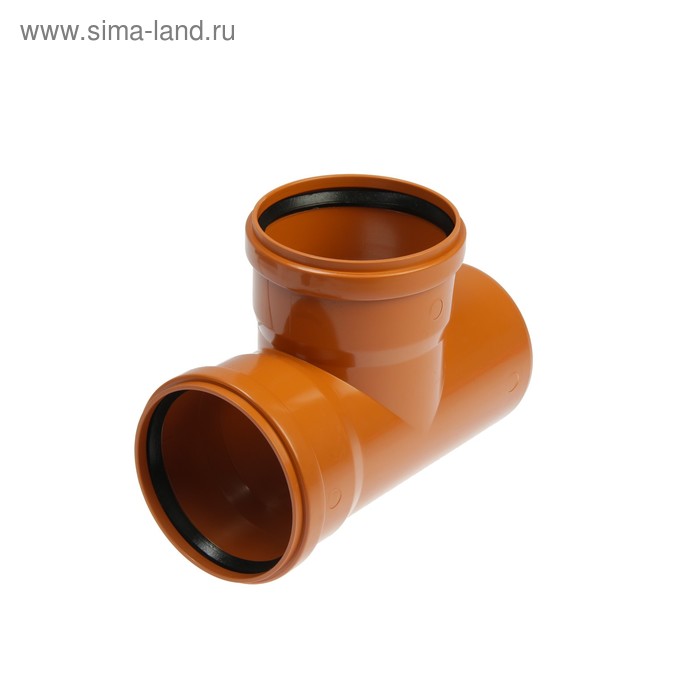 Тройник канализационный FLEXTRON, наружный, d=110 мм, 90° - Фото 1