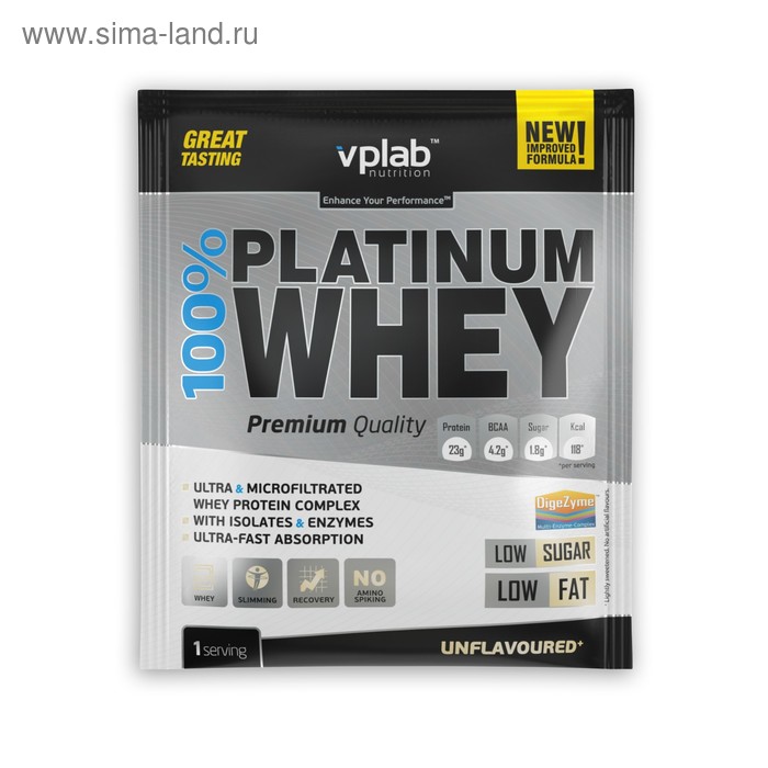 Протеин VPLAB 100% Platinum Whey sachets / 30 g / без запаха - Фото 1