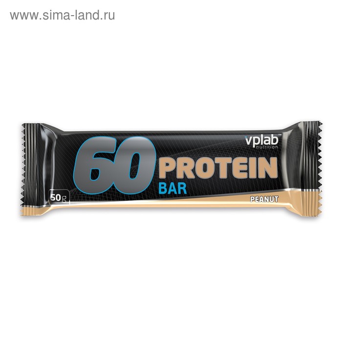 Батончик VPLAB 60 Protein Bar / 50 g / арахис - Фото 1