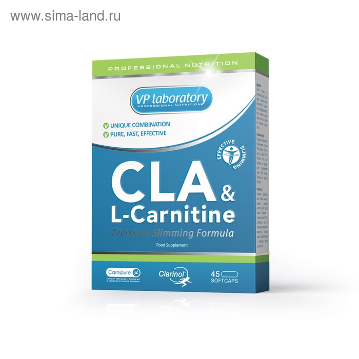 Жиросжигатели VPLAB CLA+L-Carnitine / 45 caps - Фото 1