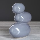 Ваза керамическая "Сбалансированные камни", настольная, серый цвет, 20.5 см - Фото 2