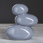 Ваза керамическая "Сбалансированные камни", настольная, серый цвет, 20.5 см - Фото 3