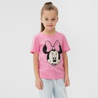 Футболка детская Disney "Минни", рост 98-104 (30), розовый - Фото 1