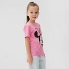 Футболка детская Disney "Минни", рост 98-104 (30), розовый - Фото 3