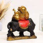 Копилка "Хоттей на буйволе" красное золото, 22х44х37см - Фото 7