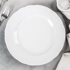 Тарелка Добрушский завод «Бельё», d=24 см, фарфор, белая - Фото 1
