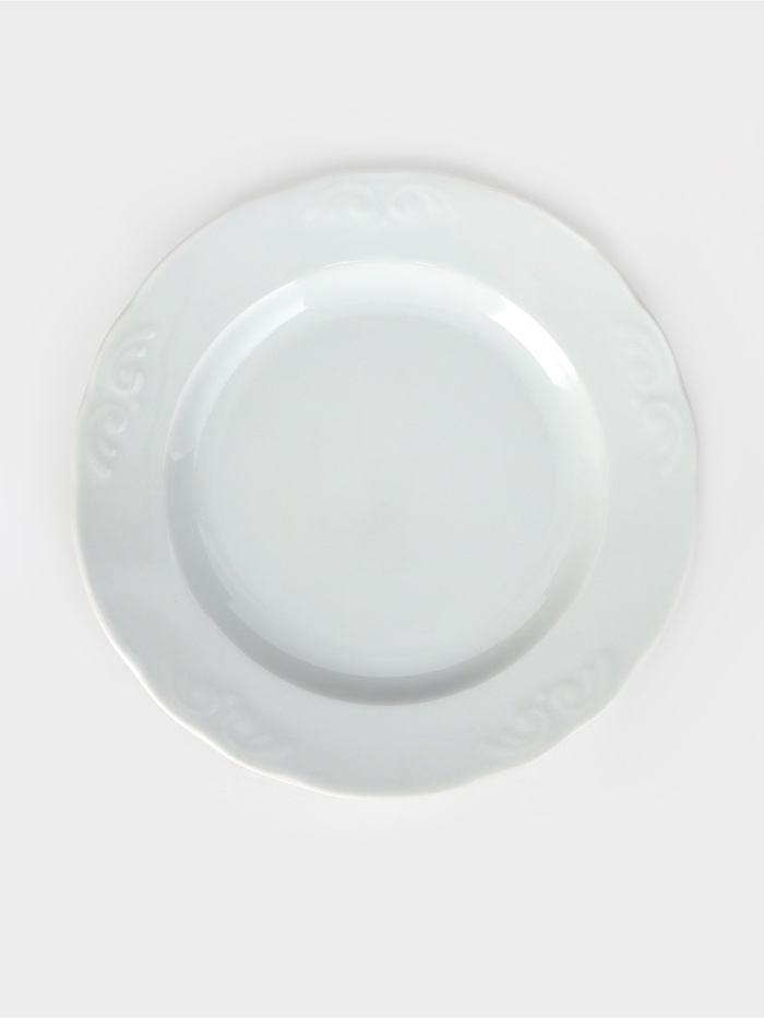 Тарелка Добрушский завод «Бельё», d=24 см, фарфор, белая - Фото 1