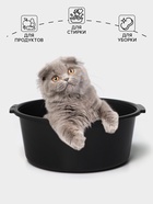 Таз пластиковый круглый, 10 л, h=14.5 см, d=35 см, МИКС - Фото 4