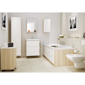 

Зеркало Cersanit SMART 50, с полочкой, без подсветки, цвет ясень