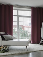 Штора блэкаут портьерная «Этель», 250×265 см, фиолетовая 4292721