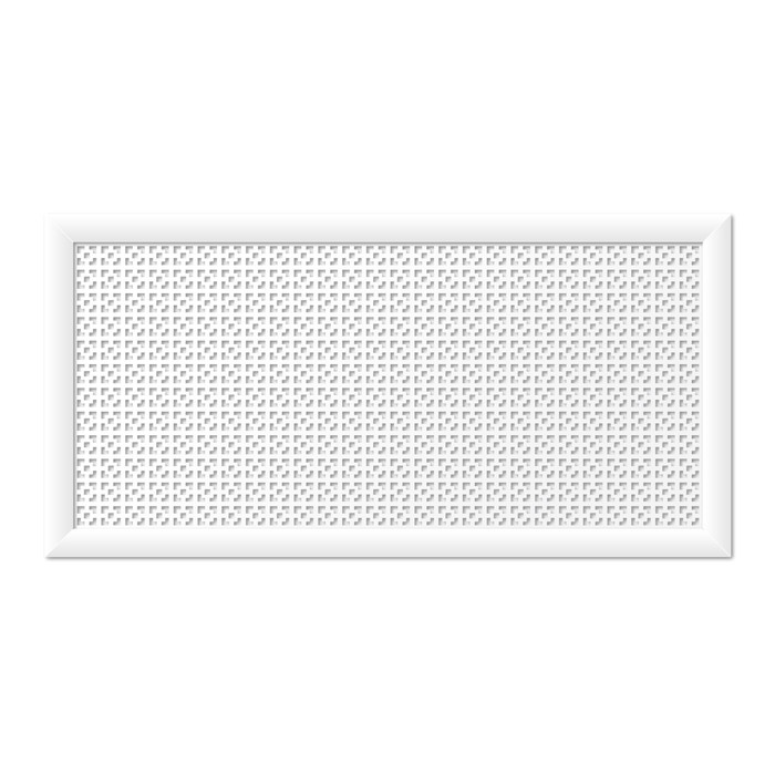 Экран для радиатора, Дамаско, белый, 120х60 см