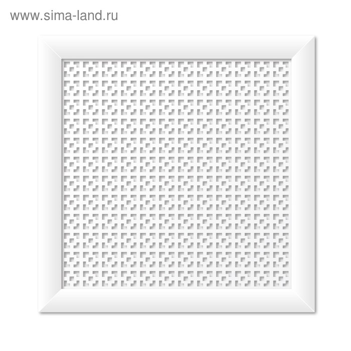 Экран для радиатора, Дамаско, белый, 60х60 см