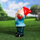 Садовая фигура "Гном с клубникой", 36 см, микс - Фото 5