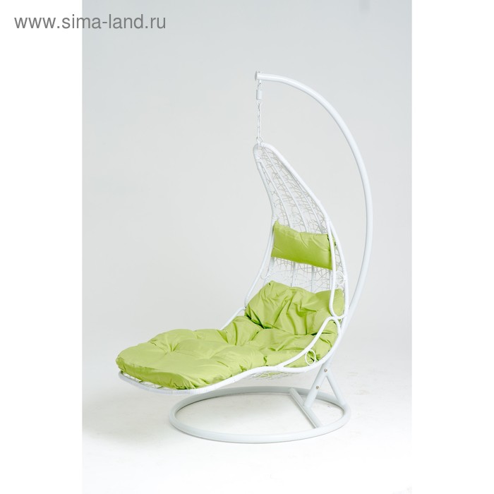 Подвесное кресло, с подушкой, искусственный ротанг, цвет белый, 44-003-02