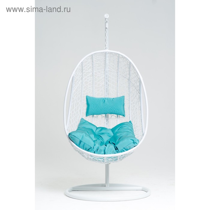 Подвесное кресло, с подушкой, искусственный ротанг, цвет белый, 44-004-10