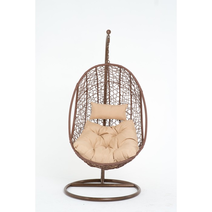 Подвесное кресло, с подушкой, искусственный ротанг, цвет коричневый, 44-004-11