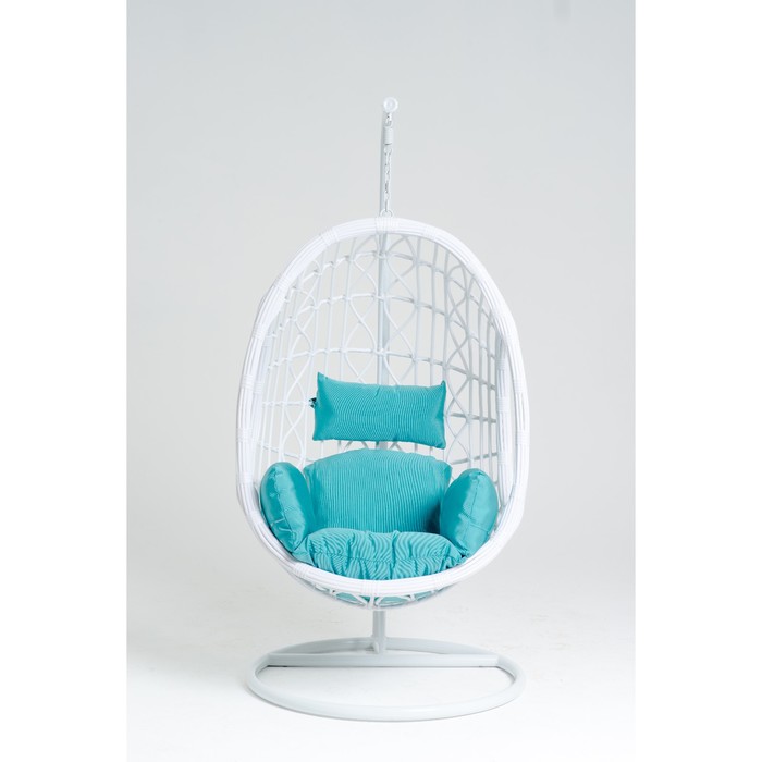 Подвесное кресло, с подушкой, искусственный ротанг, цвет белый, 44-004-12