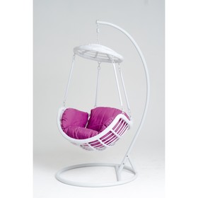 

Подвесное кресло, с подушкой, искусственный ротанг, цвет белый, 44-004-17
