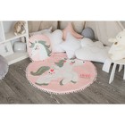 Одеяло-плед "Крошка Я" Единорог 90х90 см, велюр, 100% пэ, синтепон 100г/м2  (артикул 4060563)  большой выбор товаров оптом и в розницу по низким ценам с доставкой