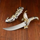 Сувенирный нож, рукоять в форме орла на охоте, на ножнах змея, 34 см - Фото 2