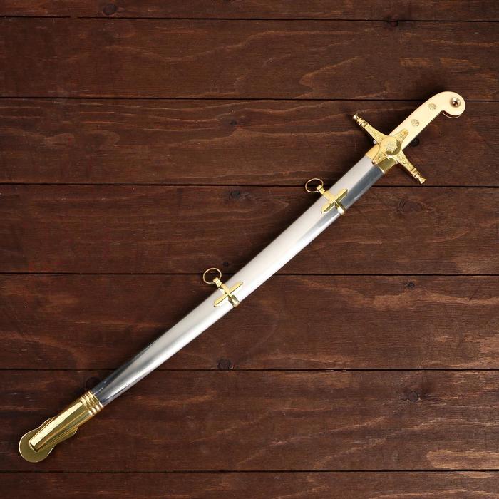 Сувенирный меч "Морской пехотинец", роспись на клинке, 60 см - фото 1905317713