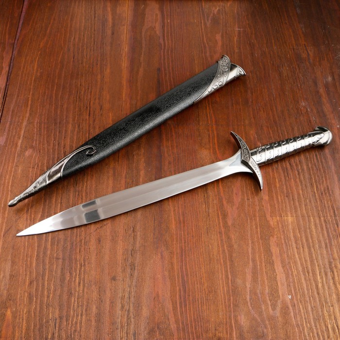 Сувенирный меч "Жало", ножны с металлической окантовкой, чёрные, 60 см - фото 1911168257