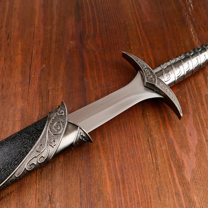 Сувенирный меч "Жало", ножны с металлической окантовкой, чёрные, 60 см - фото 1880236778