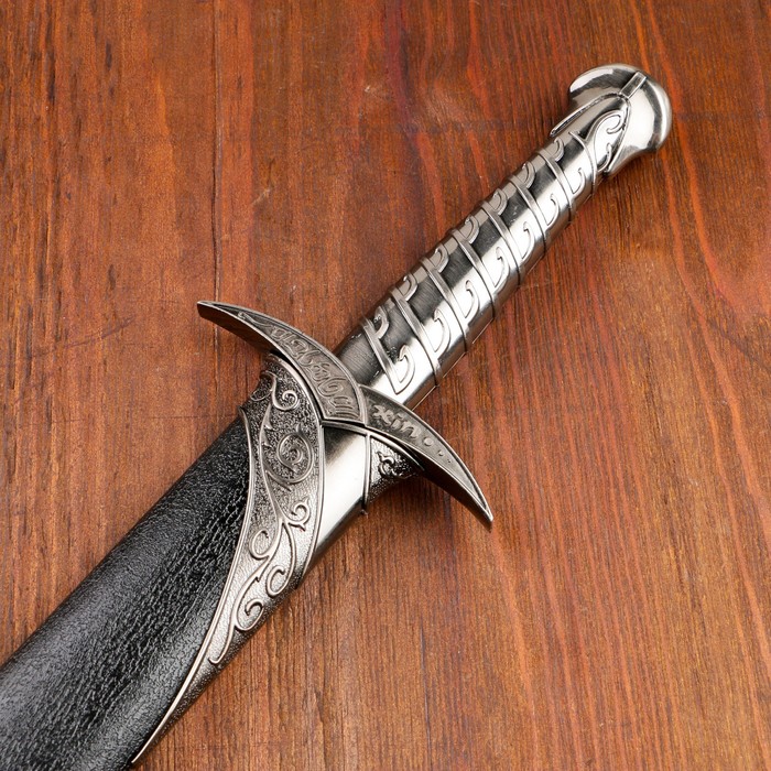 Сувенирный меч "Жало", ножны с металлической окантовкой, чёрные, 60 см - фото 1880236779