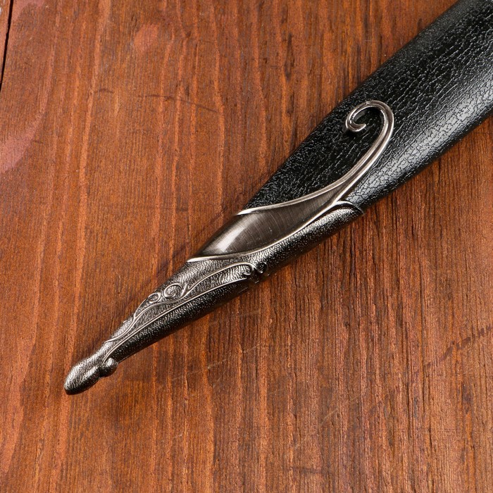 Сувенирный меч "Жало", ножны с металлической окантовкой, чёрные, 60 см - фото 1911168261