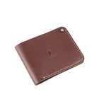 Портмоне M-58, кобурная кнопка, коричневый, сафьян/коричневый, пулл ап - Фото 2