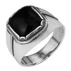 Перстень мужской посеребрение с оксидированием Black, 18,5 размер - фото 8815224